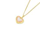 9ct-Gold-Tri-Tone-Diamond-Cut-Puff-Heart-Pendant Sale