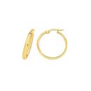 9ct-Gold-on-Silver-3x23mm-Half-Round-Hoop-Earrings Sale