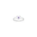 Silver-Violet-Cubic-Zirconia-Open-Heart-Ring-Size-I Sale