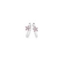 Silver-CZ-2x12mm-Flower-Huggie-Earrings Sale