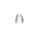 Silver-CZ-2x12mm-Claw-Front-Huggie-Earrings Sale
