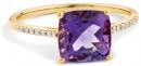 NEW-Ring-with-Natural-Amethyst-Diamonds-in-10ct-Yellow-Gold Sale
