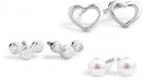NEW-Earring-Set-with-Cultured-Freshwater-Pearl-Cubic-Zirconia-in-Sterling-Silver Sale