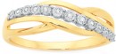 9ct-Gold-Diamond-Crossover-Ring Sale