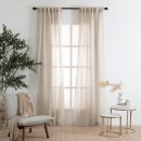 Marina-Sheer-Parchment-Curtain-Pair-by-Habitat Sale