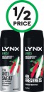 Lynx Body Spray or Antiperspirant Deodorant 165ml