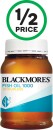 Blackmores Odourless Fish Oil 1000mg Omega-3 Capsules Pk 200~