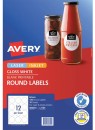 Avery-12UP-Inkjet-Laser-Gloss-Round-Labels-White-10-Sheets Sale