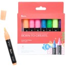 Born-Acrylic-Paint-Marker-5mm-Neon-8-Pack Sale