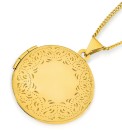 9ct-Gold-21mm-Filigree-Round-Locket Sale