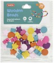 Kadink-Wooden-Beads-Assorted-Shapes-Colours-40-Pack Sale