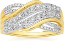 9ct-Gold-Diamond-Wide-Crossover-Ring Sale