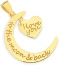 9ct-Gold-Moon-and-Heart-Pendant Sale