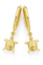 9ct-Gold-Turtle-Drop-Huggie-Earrings Sale