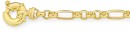 9ct-Gold-19cm-Solid-Belcher-Figaro-Bolt-Ring-Bracelet Sale