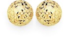 9ct-Gold-6mm-Diamond-cut-Ball-Stud-Earrings Sale