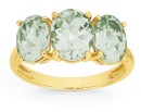 9ct-Gold-Green-Amethyst-Oval-Trilogy-Ring Sale