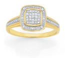 9ct-Gold-Diamond-Cushion-Shape-Shoulder-Set-Dress-Ring Sale