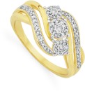 9ct-Two-Tone-Gold-Diamond-Tri-Cluster-Ring Sale