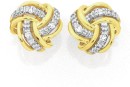 9ct-Gold-Diamond-Knot-Stud-Earrings Sale