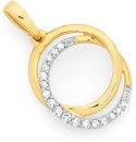9ct-Gold-Diamond-Double-Circle-Pendant Sale