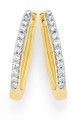9ct-Gold-Diamond-Fine-Huggie-Earrings Sale