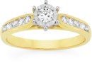 9ct-Gold-Diamond-Solitaire-Shoulder-Ring Sale
