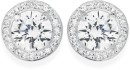 Sterling-Silver-Round-Cubic-Zirconia-Cluster-Stud-Earrings Sale