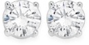 Sterling-Silver-Cubic-Zirconia-4-Claw-Hearts-On-Side-Stud-Earrings Sale