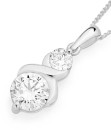 Sterling-Silver-Small-Large-Cubic-Zirconia-With-Twist-Pendant Sale