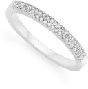 Sterling-Silver-Cubic-Zirconia-Double-Row-Friendship-Ring Sale