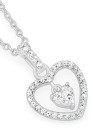 Sterling-Silver-Cubic-Zirconia-Dangle-Heart-in-Open-Heart-Pendant Sale