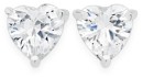 Sterling-Silver-Cubic-Zirconia-Heart-Stud-Earrings Sale