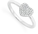 Sterling-Silver-Cubic-Zirconia-Pave-Flat-Heart-Ring Sale