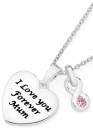 Sterling-Silver-Love-You-Mum-Message-Heart-Disc-Pendant-With-Pink-Cubic-Zirconia-Infinity-Charm Sale