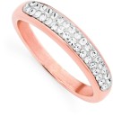 Rose-Plate-Stainless-Steel-Crystal-Double-Row-Pave-Ring Sale