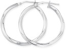 Sterling-Silver-25mm-Ribbon-Twist-Hoop-Earrings Sale