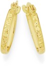 9ct-Gold-Diamond-Cut-Hoop-Earrings Sale