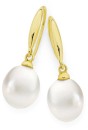 9ct-Gold-Cultured-Freshwater-Pearl-Tear-Drop-Shepherd-Hook-Earrings Sale