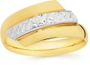 9ct-Gold-Two-Tone-Diamond-Cut-Dress-Ring Sale
