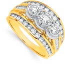 9ct-Gold-Diamond-Trilogy-Wide-Band Sale