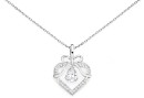 Sterling-Silver-Pear-Cubic-Zirconia-in-Heart-with-Bow-Pendant Sale