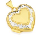9ct-Gold-Two-Tone-18mm-Heart-Locket Sale