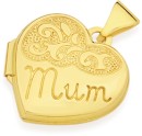 9ct-Gold-15mm-Mum-Heart-Locket Sale