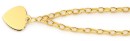 9ct-Gold-19cm-Solid-Belcher-Heart-Charm-Bracelet Sale
