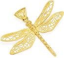 9ct-Gold-Filigree-Dragonfly-Pendant Sale
