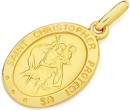 9ct-Gold-16mm-Oval-St-Christopher-Medallion-Pendant Sale