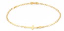 9ct-Gold-Kids-17cm-Diamond-Cross-Trace-Bracelet Sale