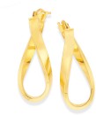 9ct-Gold-Oval-Wave-Hoop-Earrings Sale