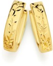 9ct-Gold-10mm-Diamond-Cut-Huggie-Earrings Sale